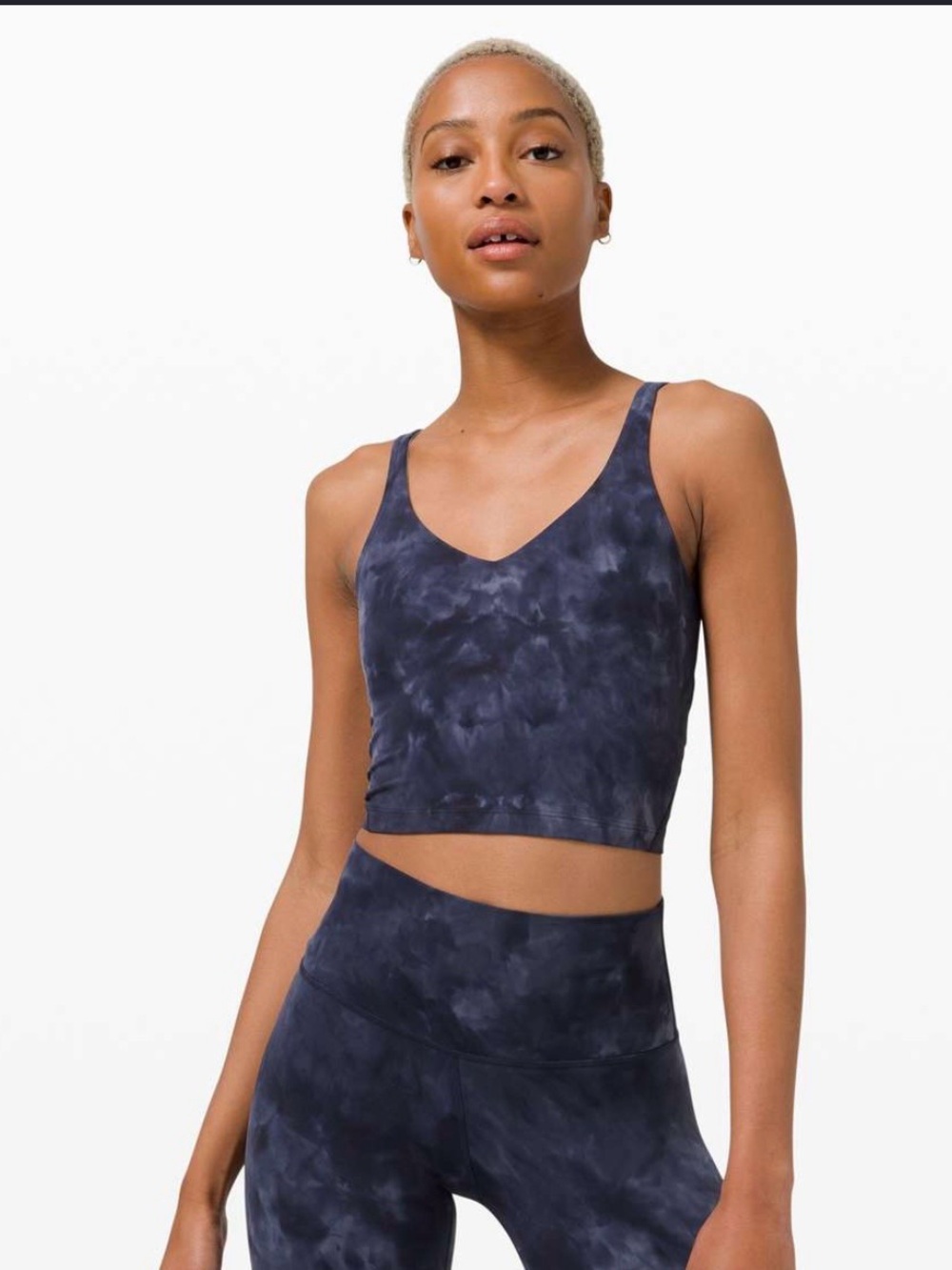 lululemon athletica Navy Tie-Dye align tank